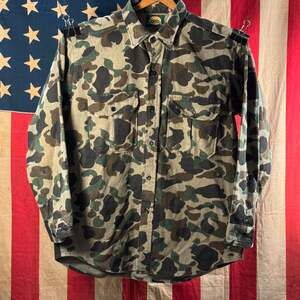 Cabelas Vintage Duck Camo Flannel Shirt